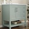 Flash Furniture Vega 36 Inch Vanity w/Sink, Storage Cabinet w/Soft Close Doors, Open Shelf and 3 Drawers, Sage FS-VEGA36-KD-SG-GG - alternate 4